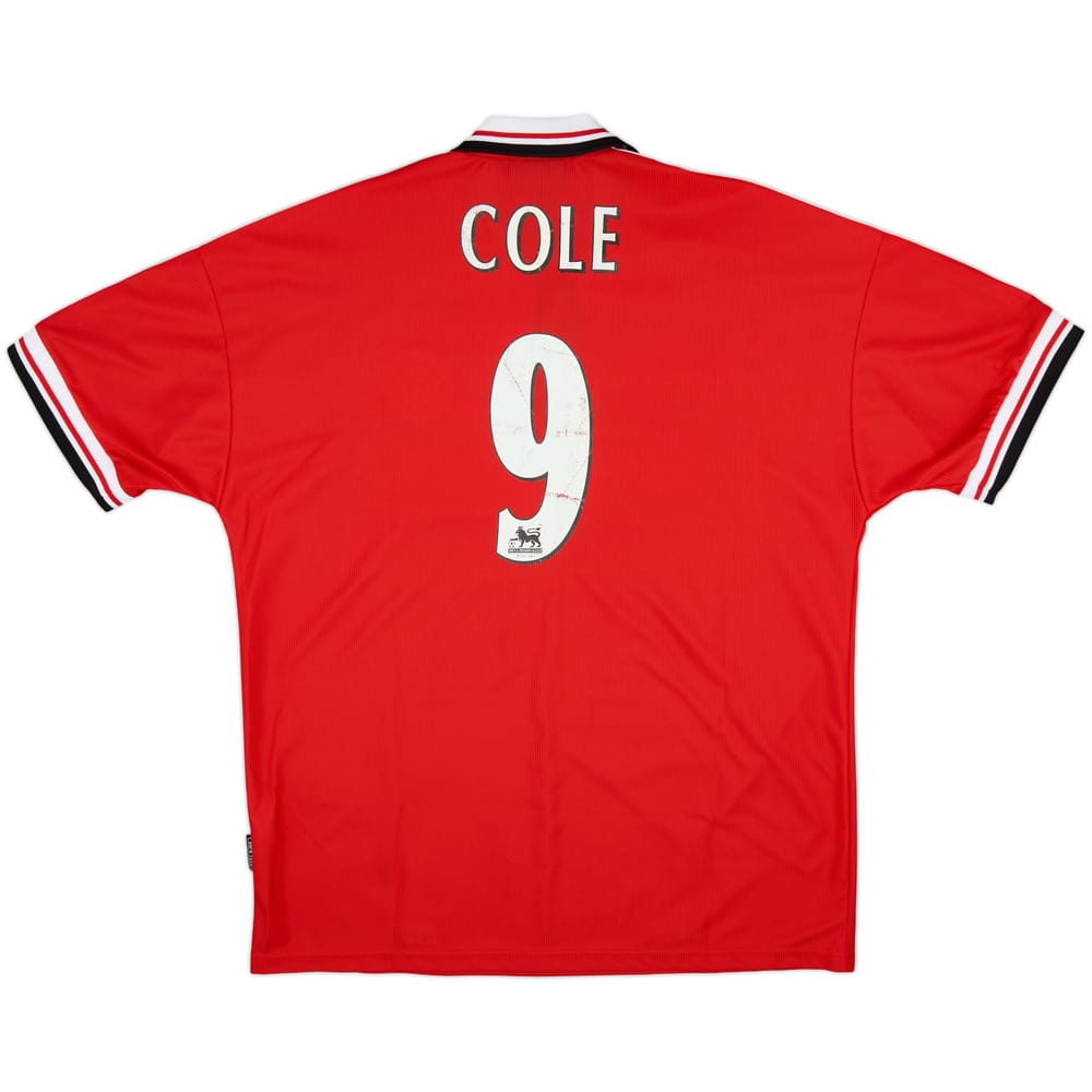 1998-00 Manchester United Home Shirt Cole #9 - 5/10 - (XL)