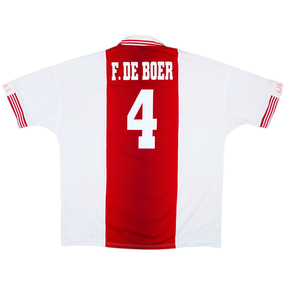 1997-98 Ajax Home Shirt F. De Boer #4 - 7/10 - (XXL)