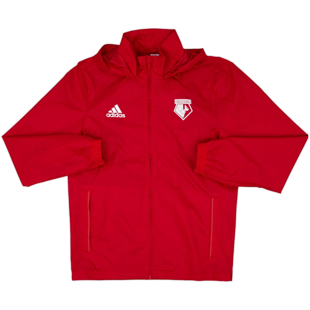 2017-18 Watford adidas Hooded Rain Jacket - 10/10 - (S)