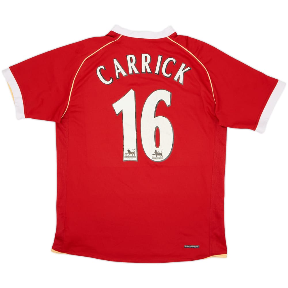2006-07 Manchester United Home Shirt Carrick #16 - 7/10 - (M)