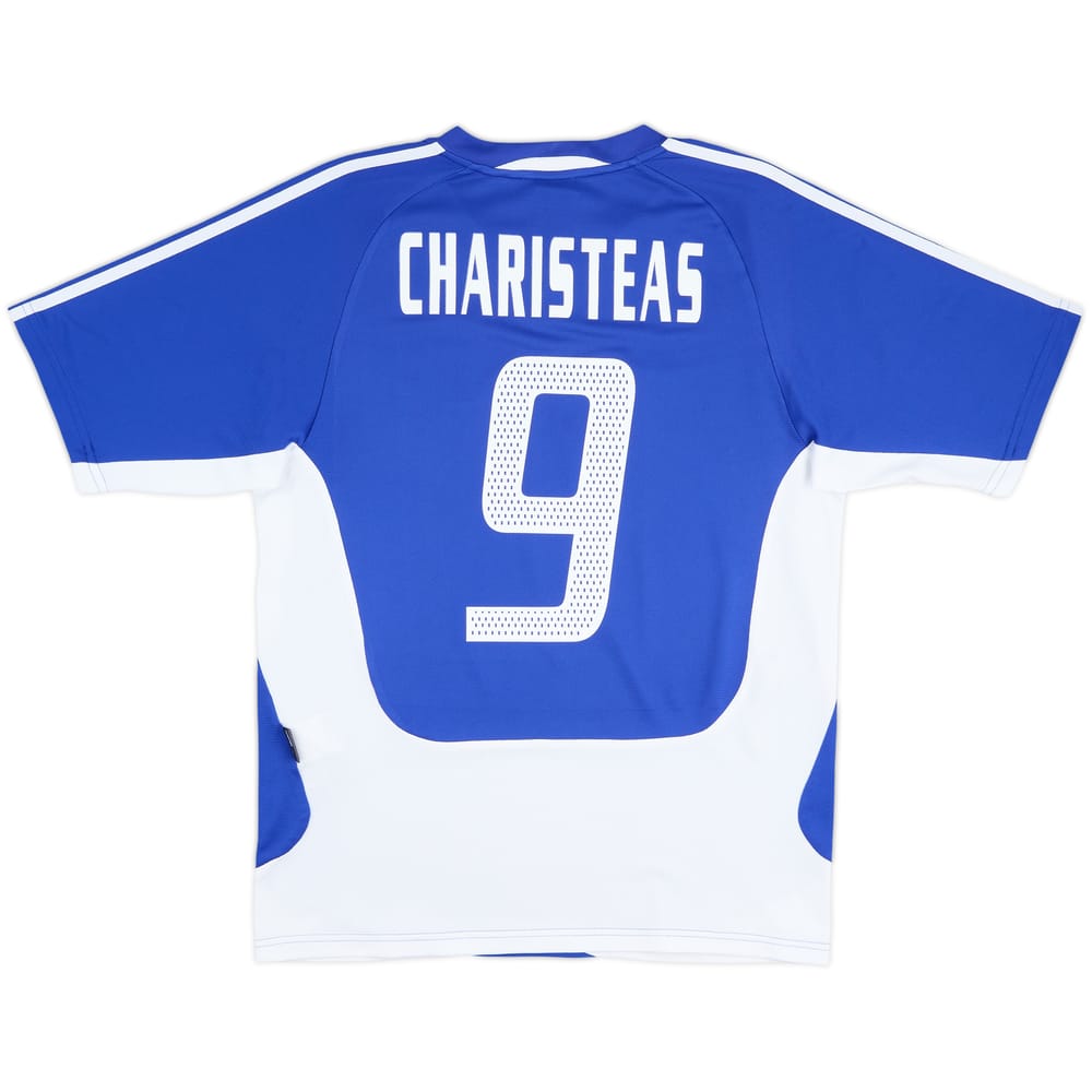 2004-06 Greece Home Shirt Charisteas #9 - 9/10 - (S)