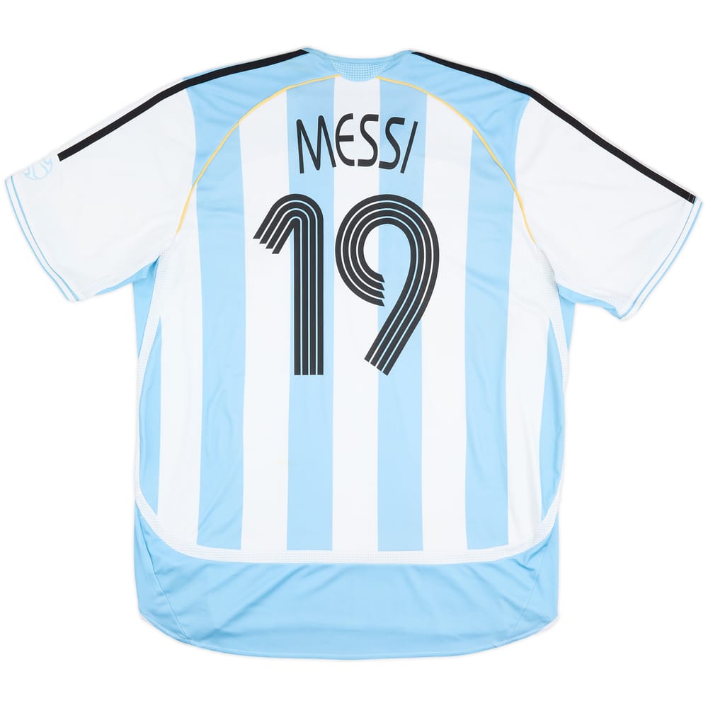 2005-07 Argentina Home Shirt Messi #19 - 6/10 - (XL)