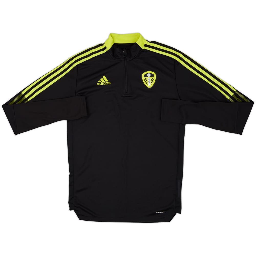 2021-22 Leeds United adidas 1/4 Zip Drill Top - 10/10 - (S)