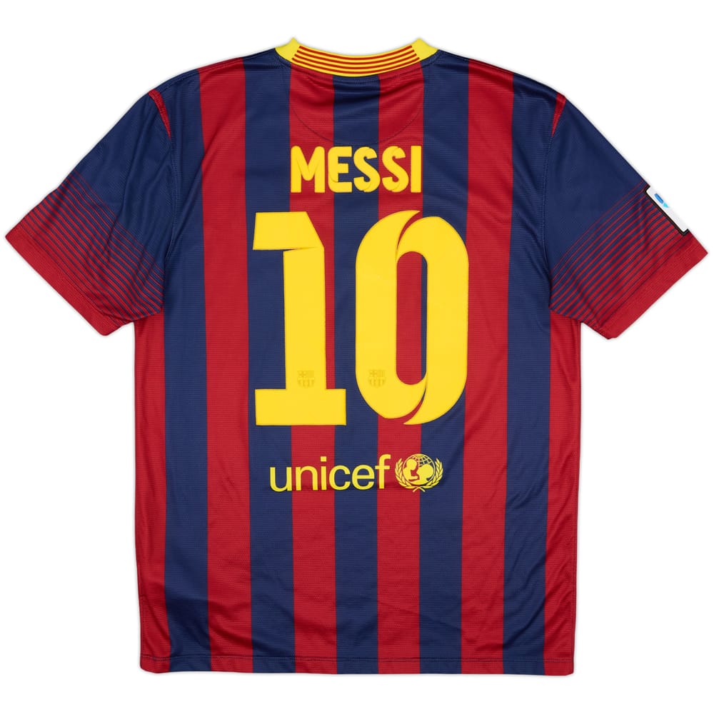2013-14 Barcelona Home Shirt Messi #10 - 9/10 - (M)