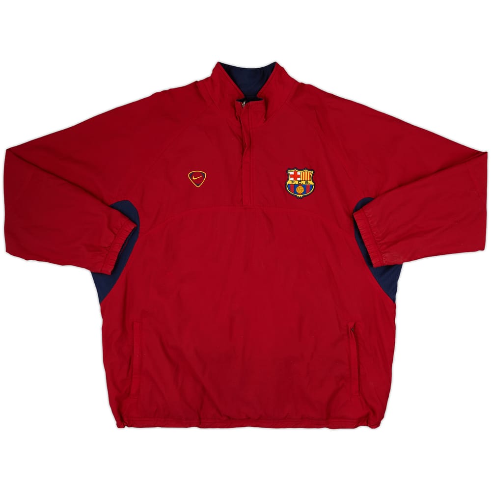 2000-01 Barcelona Nike 1/4 Zip Reversible Drill Top - 8/10 - (XXL)
