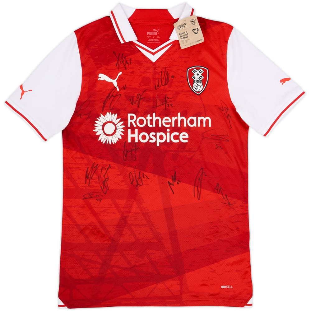 2023-24 Rotherham United Squad Signed Home Shirt (S)