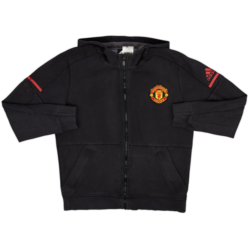 2017-18 Manchester United adidas Anthem Hooded Track Jacket - 7/10 - (L)