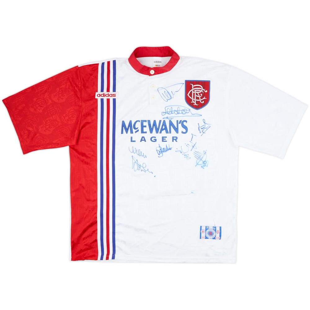 1996-97 Rangers 'Signed' Away Shirt - 9/10 - (XL)