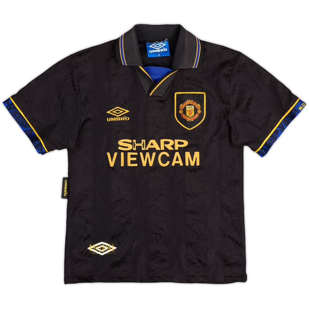 1993-95 Manchester United Away Shirt - 5/10 - (L.Boys)