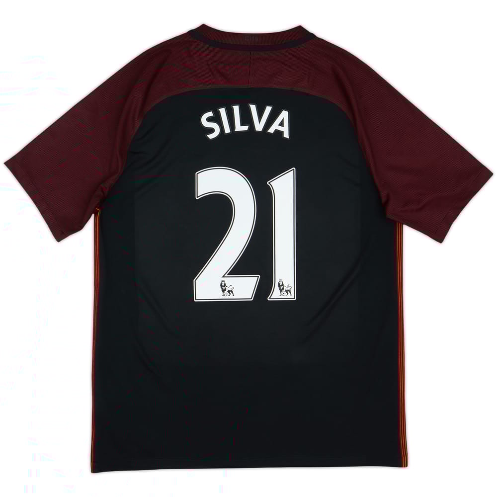 2016-17 Manchester City Away Shirt Silva #21 - 8/10 - (L)