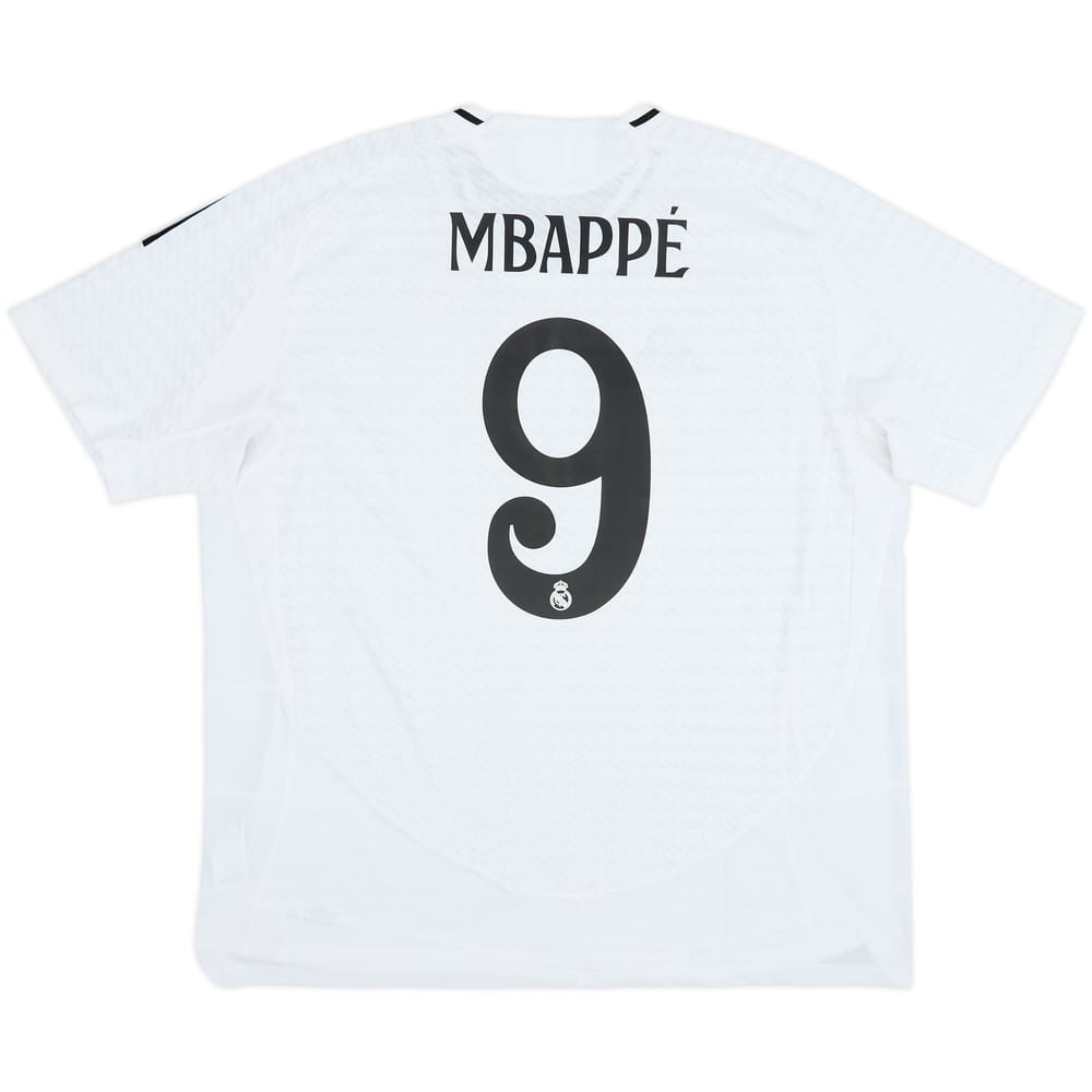 2024-25 Real Madrid Authentic Home Shirt Mbappe #9 - 7/10 - (XXL)
