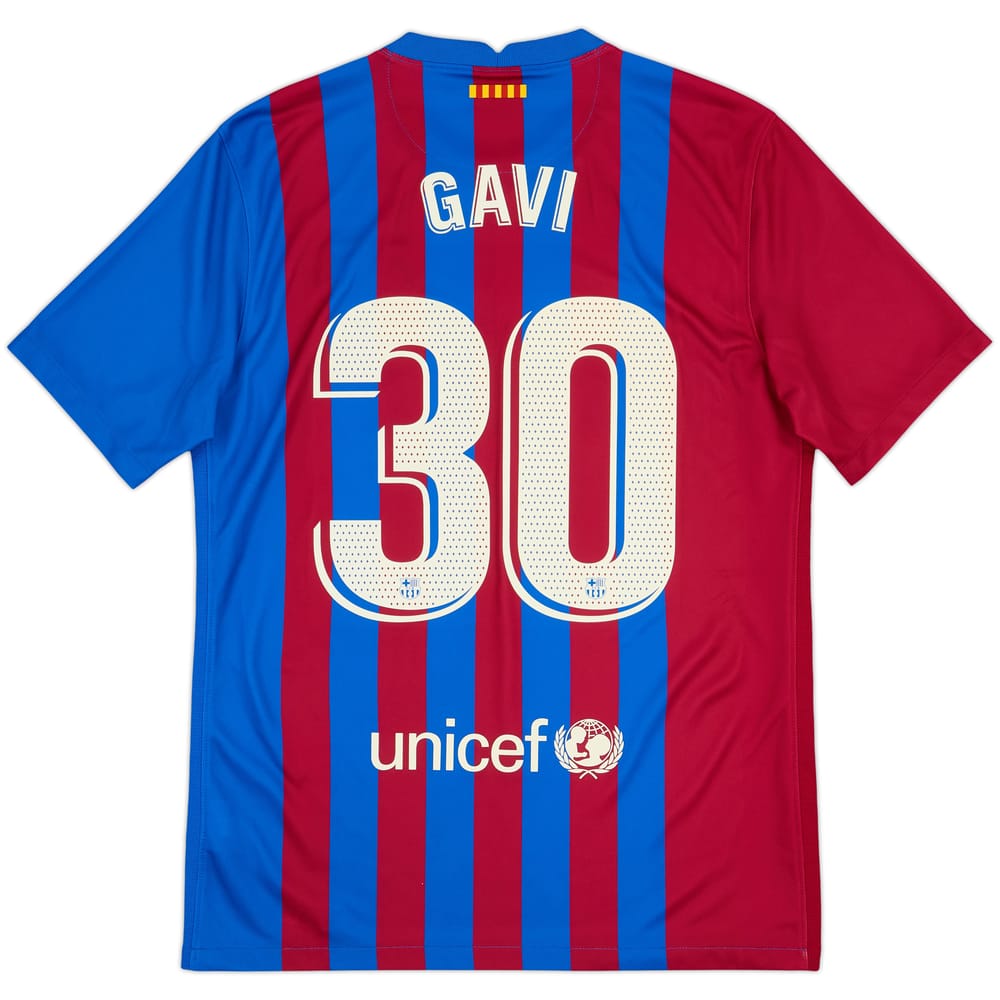 2021-22 Barcelona Home Shirt Gavi #30 - 9/10 - (M)