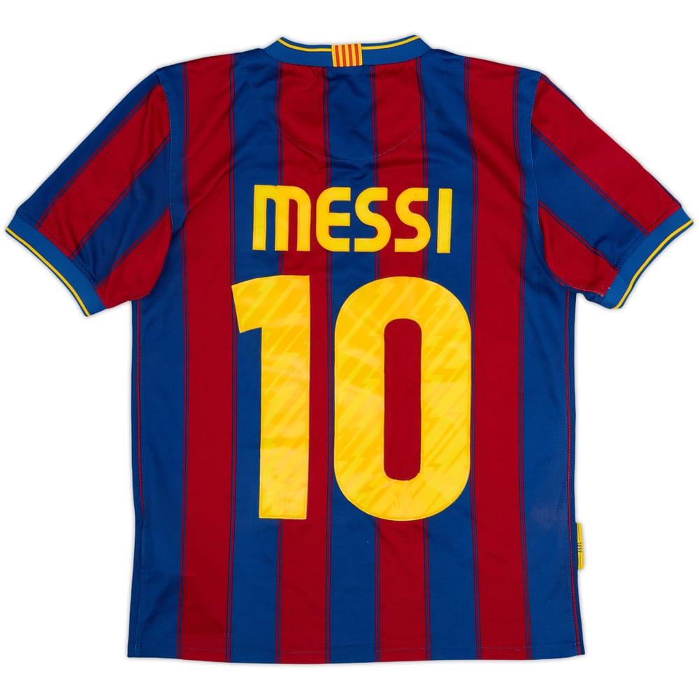 2009-10 Barcelona Home Shirt Messi #10 - 7/10 - (L.Boys)