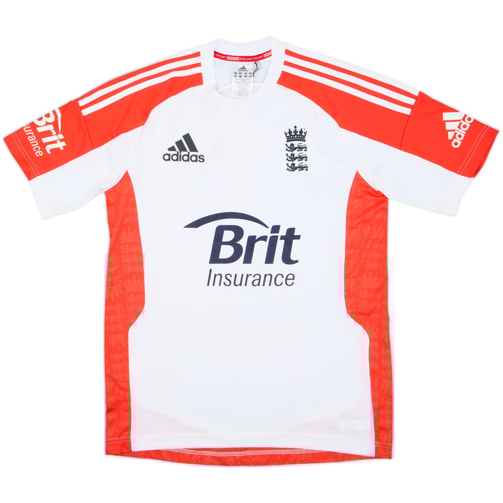 2011-12 England Cricket adidas Training Shirt - 8/10 - (M)