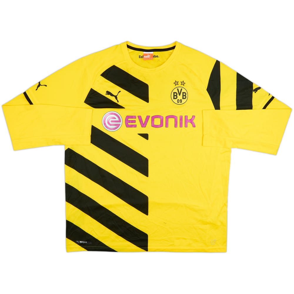 2014-15 Borussia Dortmund Home L/S Shirt - 7/10 - (XXL)