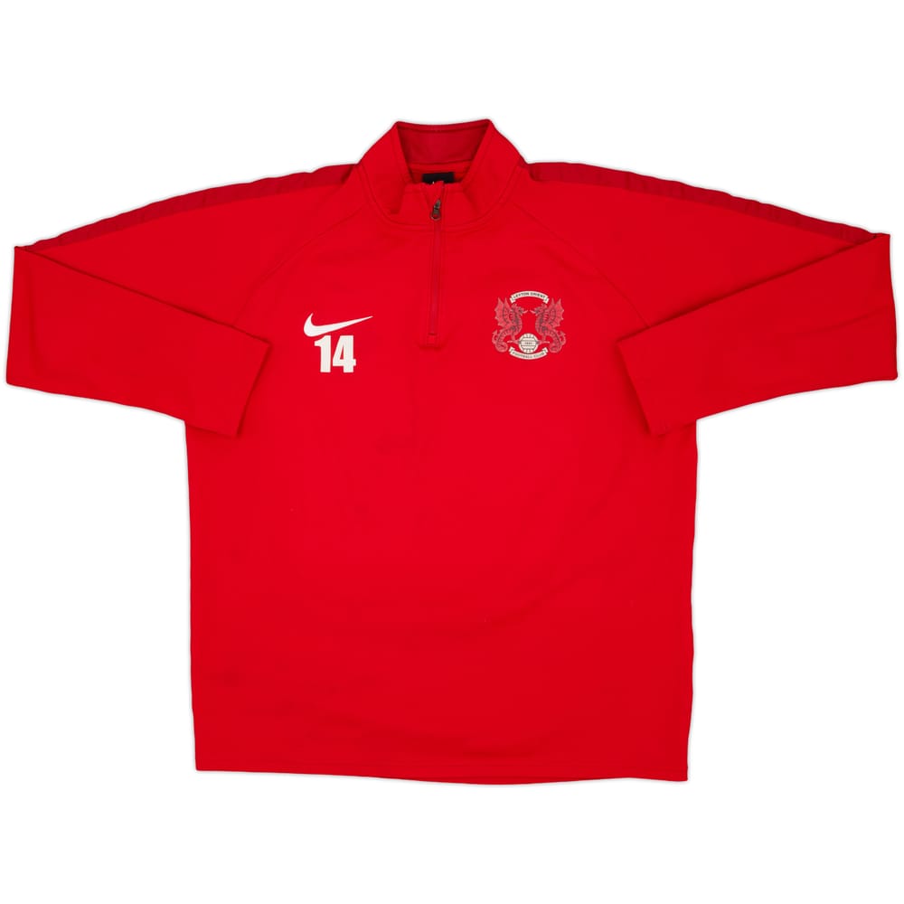 2018-19 Leyton Orient Player Issue New Balance 1/4 Zip Drill Top #14 - 7/10 - (M)