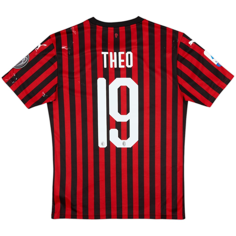 2019-20 AC Milan Authentic Home Shirt Theo #19 - 3/10 - (M)