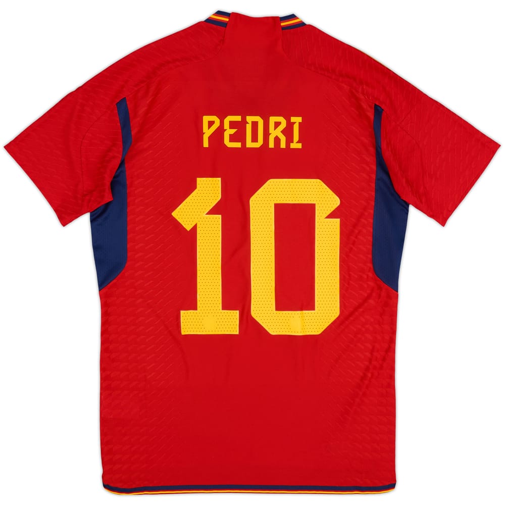 2022-23 Spain Authentic Home Shirt Pedri #10 - 8/10 - (M)