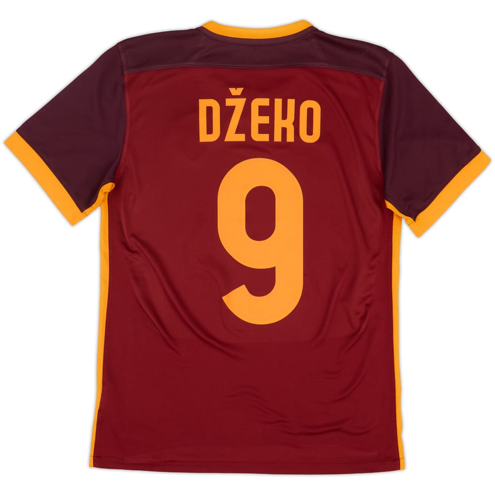 2015-16 Roma Home Shirt Dzeko #9 - 8/10 - (S)