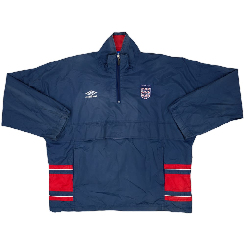 2000-02 England Umbro 1/4 Zip Rain Jacket - 7/10 - (L)