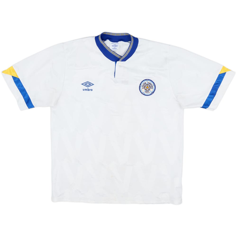 1990-91 Leeds United Home Shirt - 7/10 - (M)