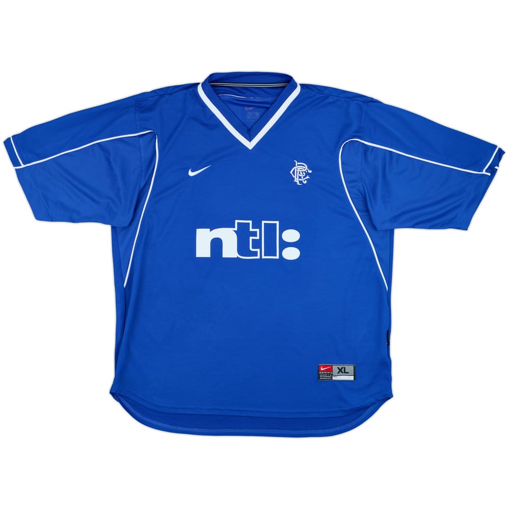 2000-01 Rangers Home Shirt - 8/10 - (XL)