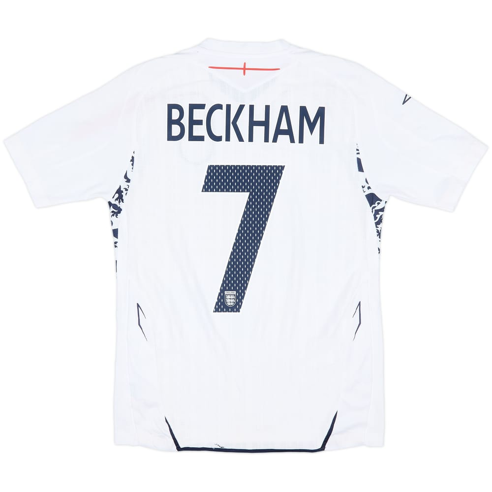 2007-09 England Home Shirt Beckham #7 - 5/10 - (XL.Boys)