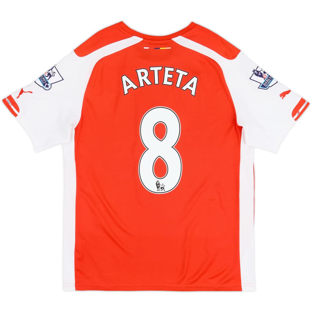 2014-15 Arsenal Home Shirt Arteta #8 - 6/10 - (M)