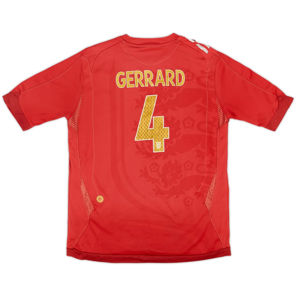2006-08 Inglaterra Visitante Camiseta Gerrard #4 - 5/10 - (L.Boys)