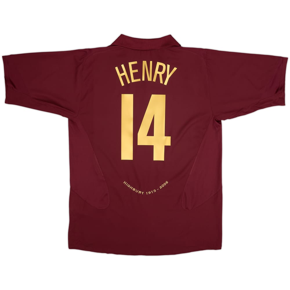 2005-06 Arsenal Home Shirt Henry #14 - 9/10 - (XL)