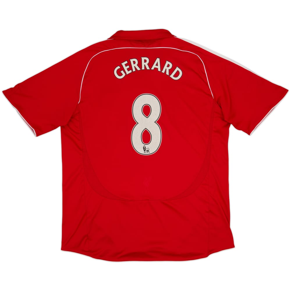 2006-08 Liverpool Home Shirt Gerrard #8 - 6/10 - (XXL)