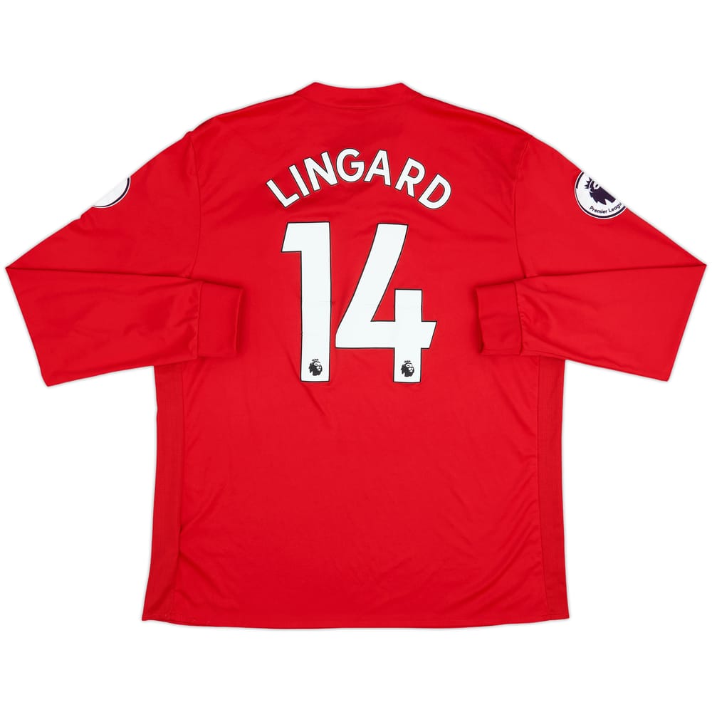 2017-18 Manchester United Home L/S Shirt Lingard #14 - 7/10 - (XL)