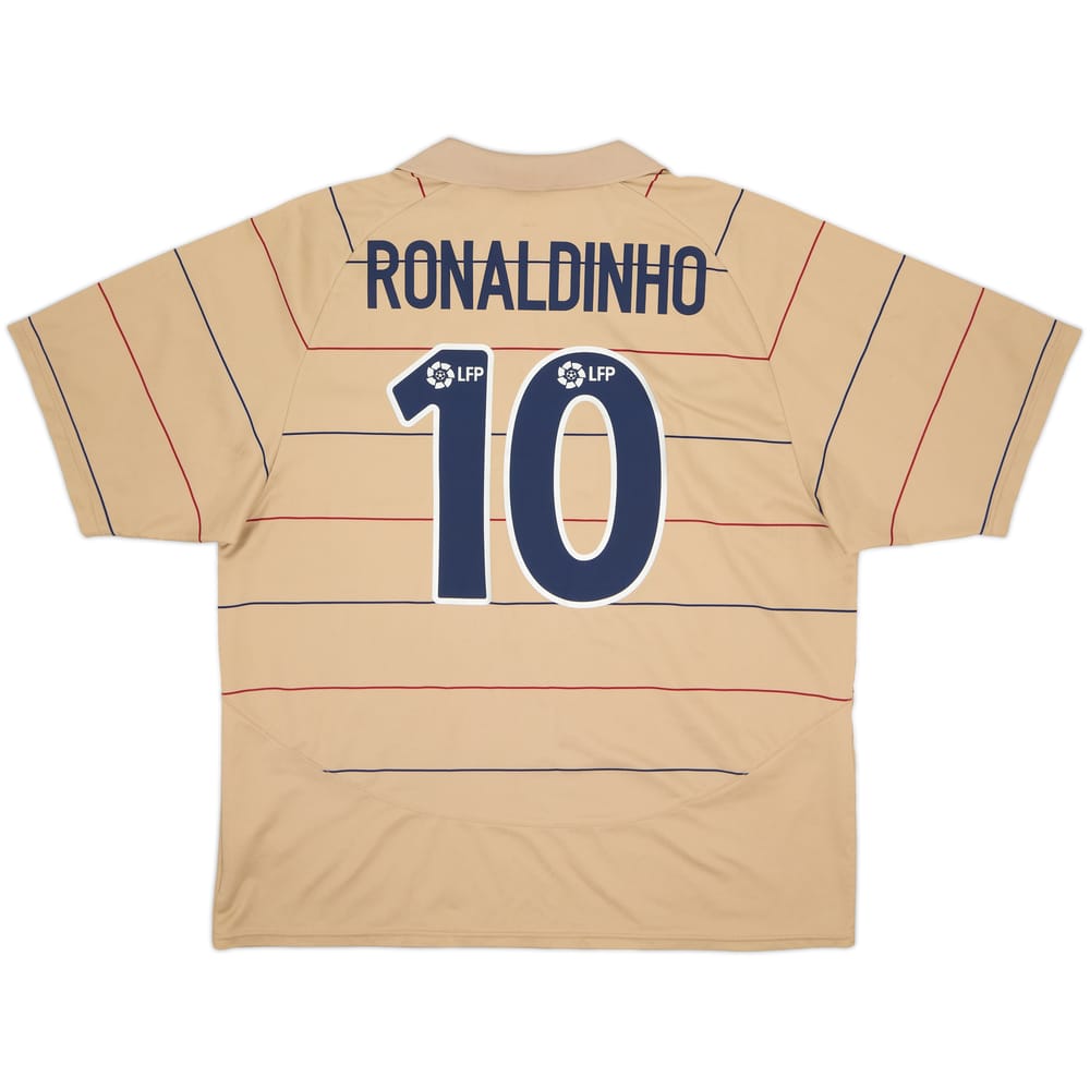 2003-05 Barcelona Basic Away Shirt Ronaldinho #10 - 5/10 - (XL)