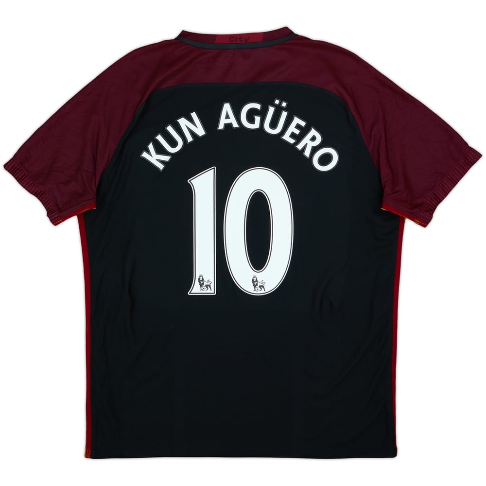2016-17 Manchester City Authentic Away Shirt Kun Aguero #10 - 8/10 - (XL)