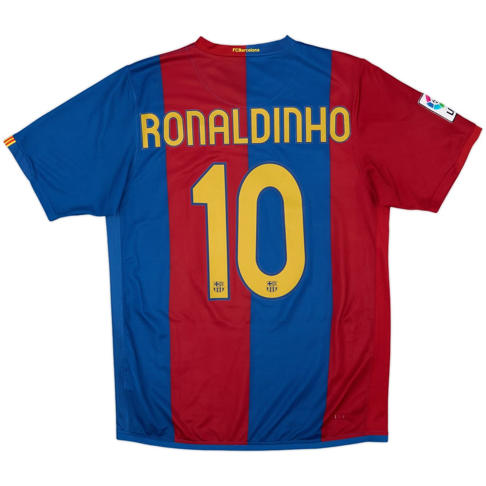 2006-07 Barcelona Home Shirt Ronaldinho #10 - 7/10 - (M)