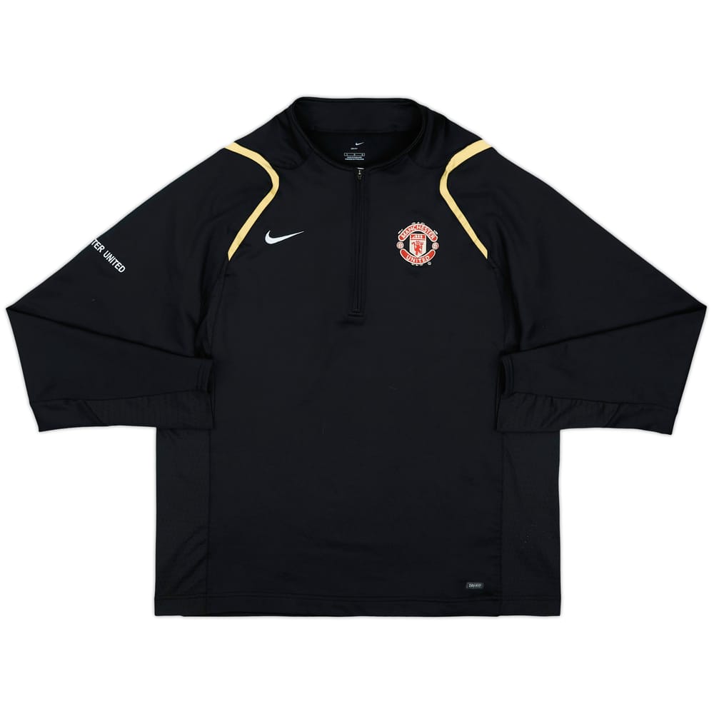 2006-07 Manchester United Nike 1/4 Zip Drill Top - 8/10 - (L)