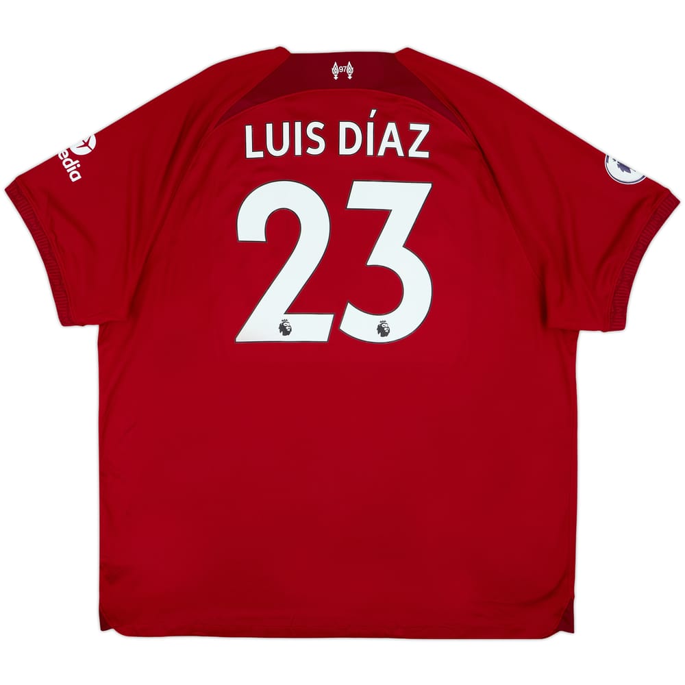2022-23 Liverpool Home Shirt Luis Diaz #23 - 9/10 - (3XL)