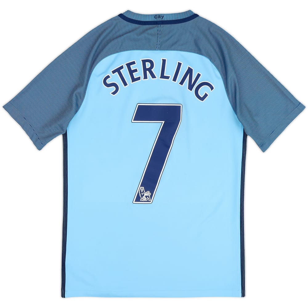 2016-17 Manchester City Home Shirt Sterling #7 - 7/10 - (S)
