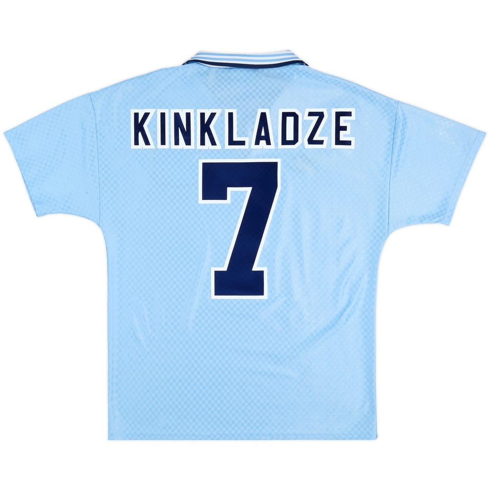 1995-97 Manchester City Home Shirt Kinkladze #7 - 7/10 - (M)