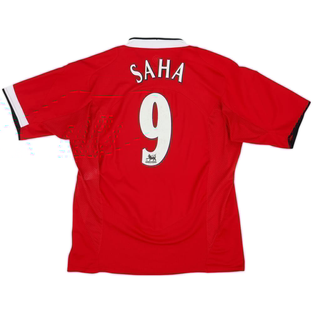 2004-06 Manchester United Home Shirt Saha #9 - 7/10 - (L)