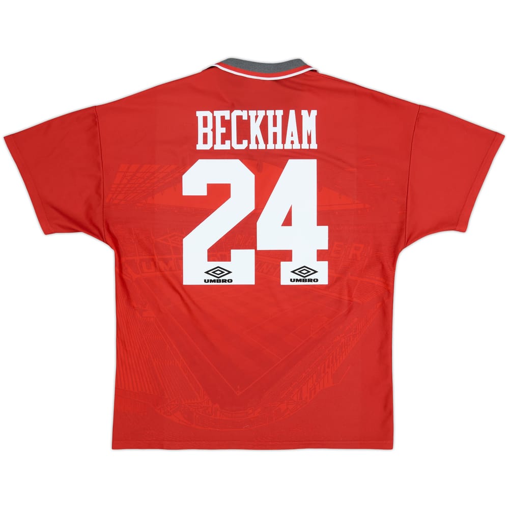 1994-96 Manchester United Home Shirt Beckham #24 - 6/10 - (XL)