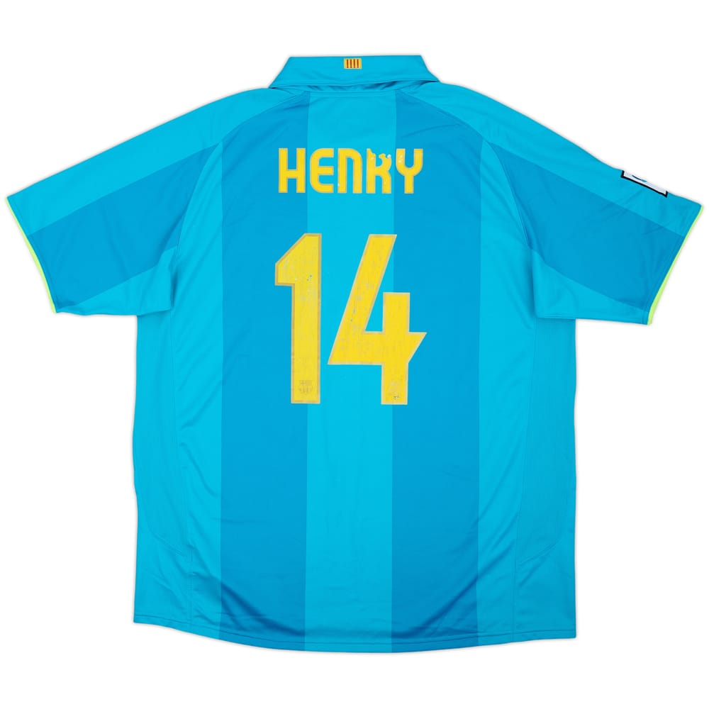 2007-09 Barcelona Away Shirt Henry #14 - 5/10 - (XXL)