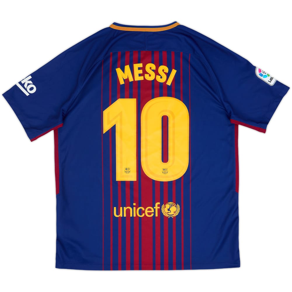 2017-18 Barcelona Home Shirt Messi #10 - 8/10 - (L)
