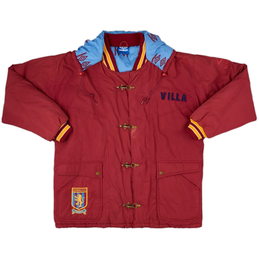 1992-93 Aston Villa Umbro Padded Bench Coat - 7/10 - (L)
