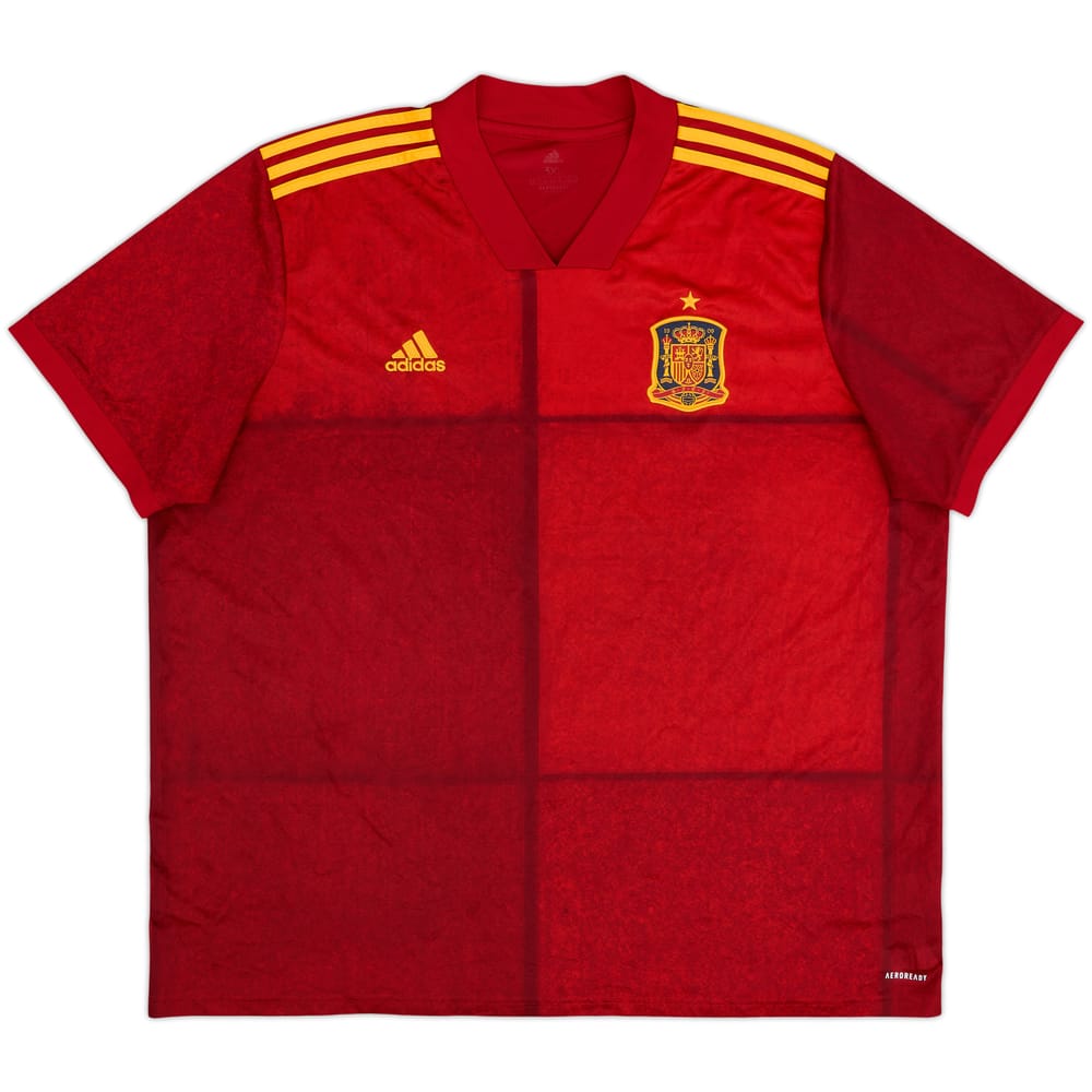 2020-21 Spain Home Shirt - 8/10 - (3XL)
