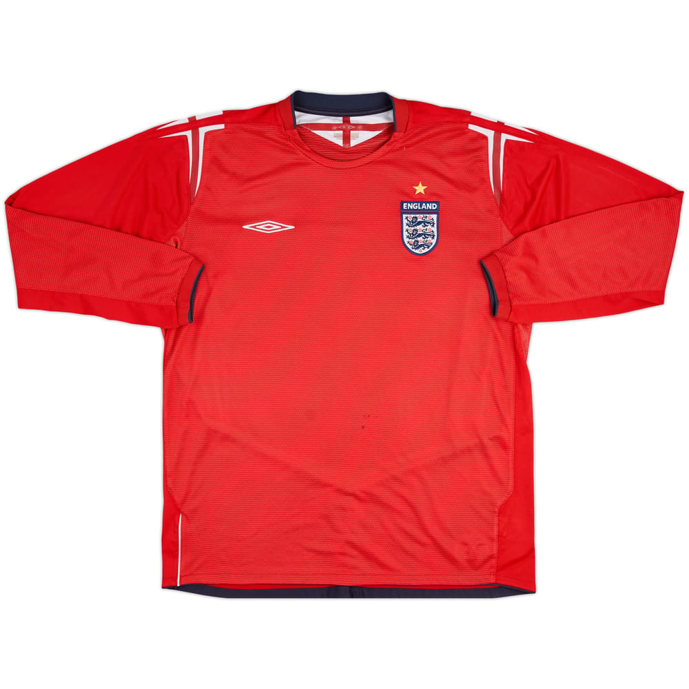 2004-06 England Away L/S Shirt - 5/10 - (XL)