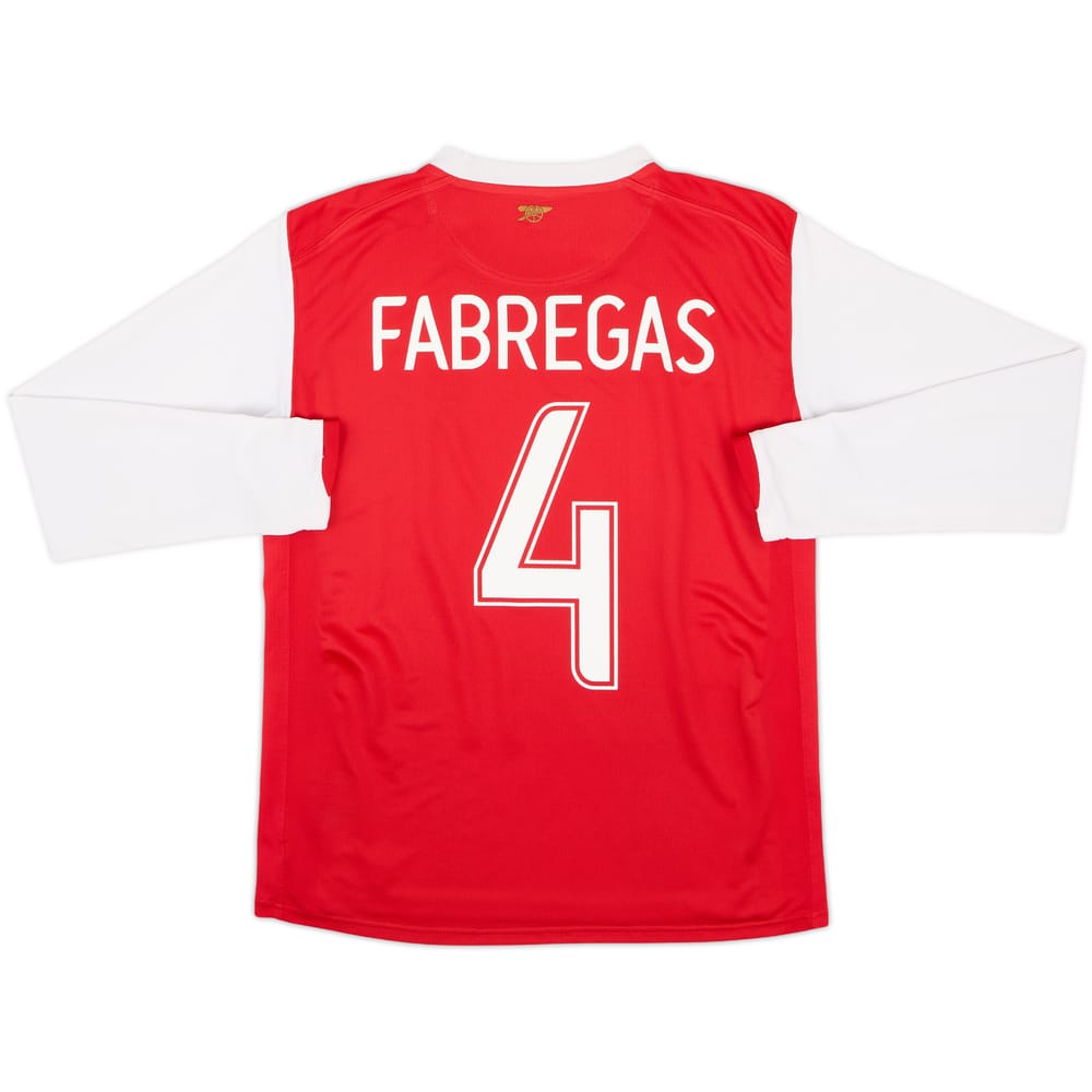 2006-08 Arsenal Home L/S Shirt Fabregas #4 - 6/10 - (XL.Boys)