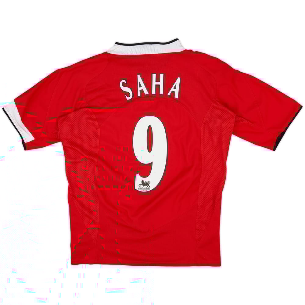 2004-06 Manchester United Home Shirt Saha #9 - 8/10 - (S)