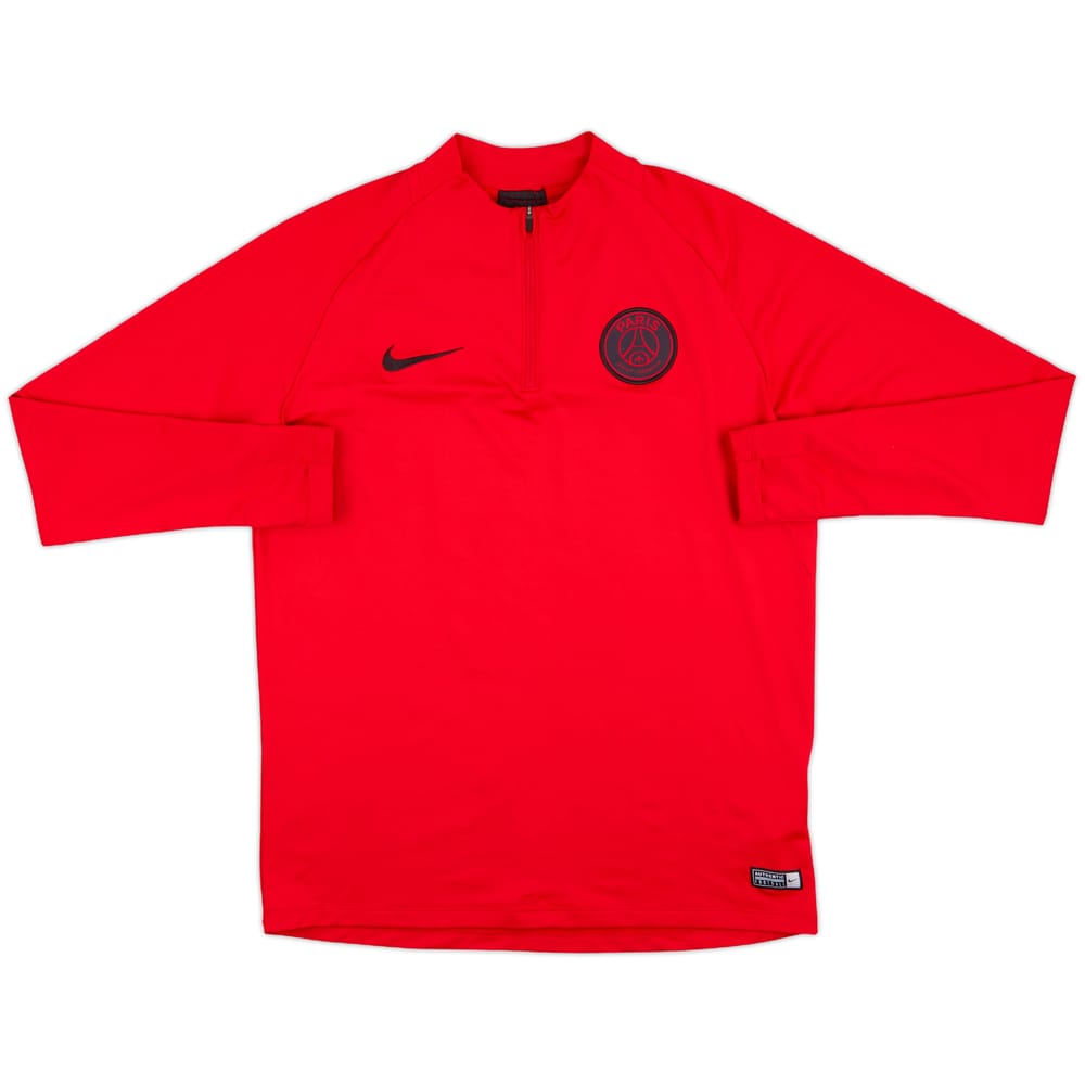2019-20 Paris Saint-Germain Nike 1/4 Zip Drill Top - 8/10 - (L)