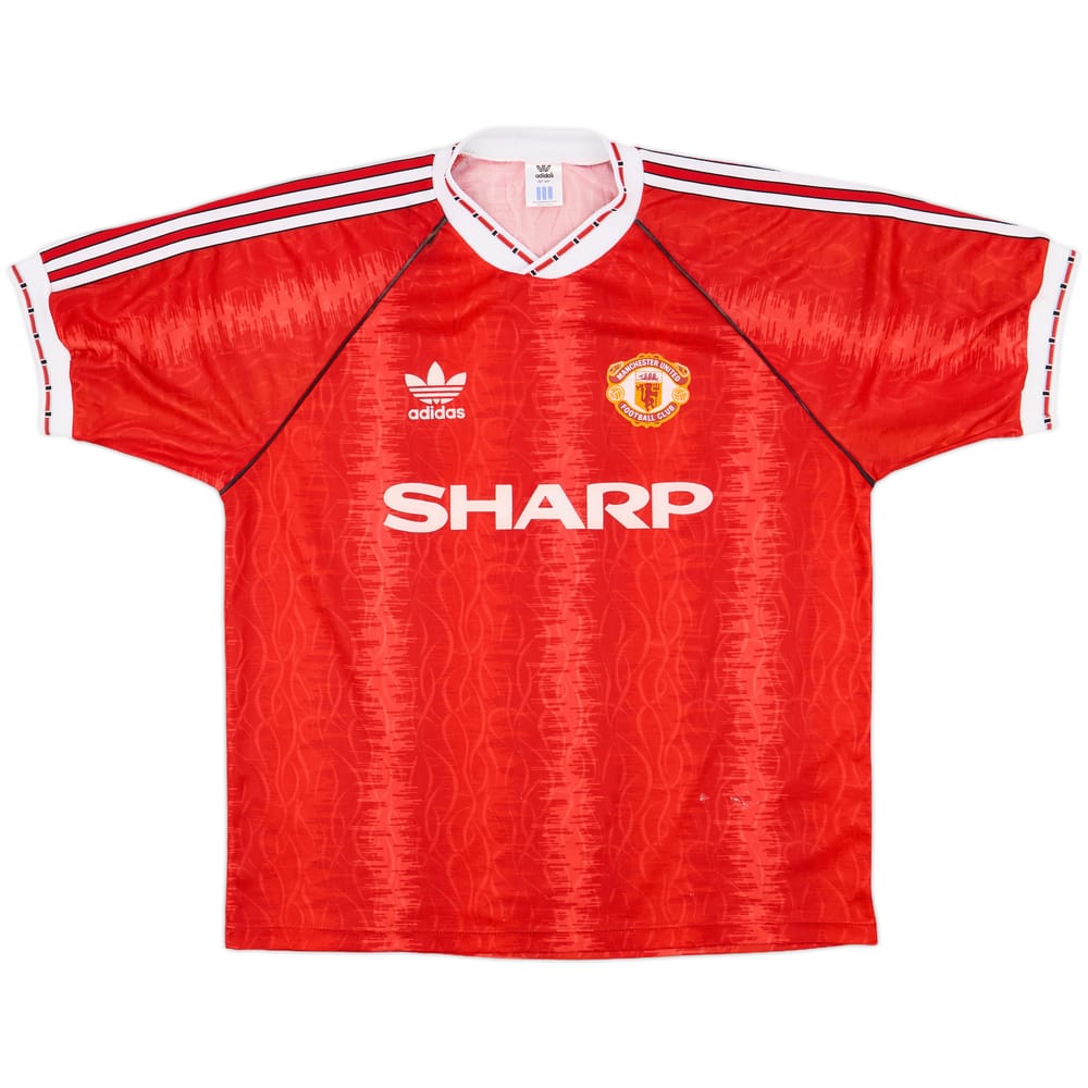 1990-92 Manchester United Home Shirt - 9/10 - (L)
